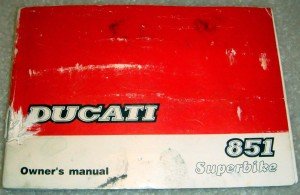 20150331 1992 Ducati 851 owners manual