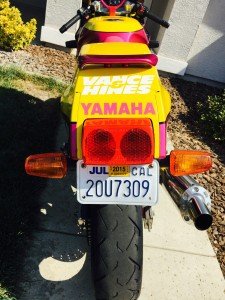 20150910 1992 yamaha fzr600 vance & hines edition rear