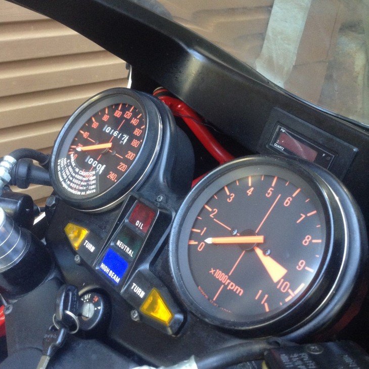 1980 Honda CB1100R Gauges
